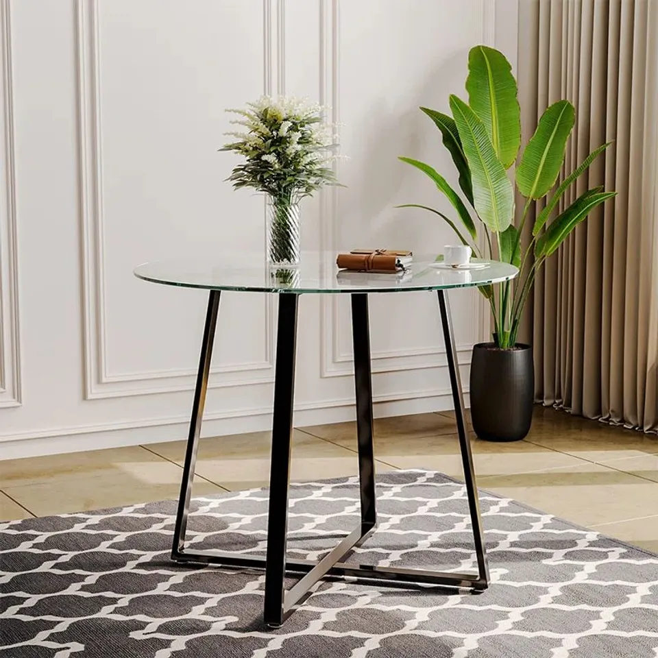 BOXED ADDICYN ROUND 90cm L DINING TABLE (1 BOX)