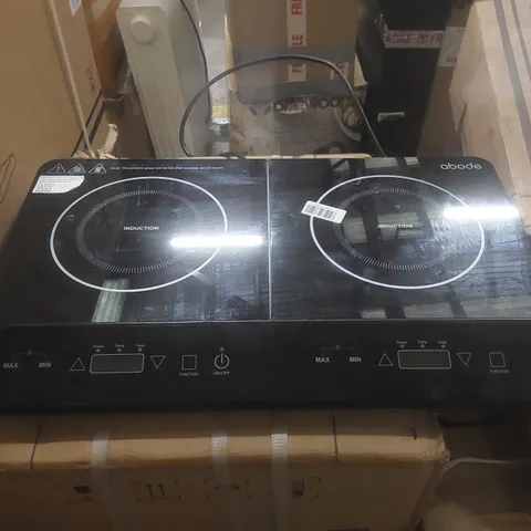 ABODE AINDH2003 DOUBLE INDUCTION HOT PLATE - BLACK