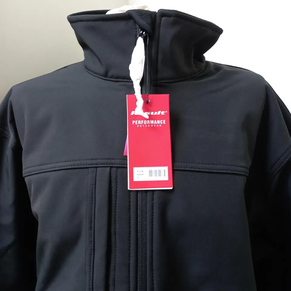 RESULT PERFORMANCE CLASSIC SOFTSHELL JACKET IN BLACK - XL