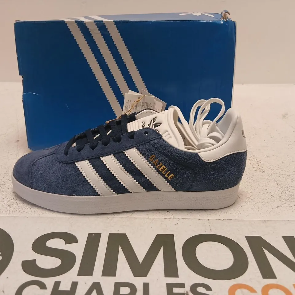 ADIDAS GAZELLE TRAINERS – BLUE SUEDE, UK 4