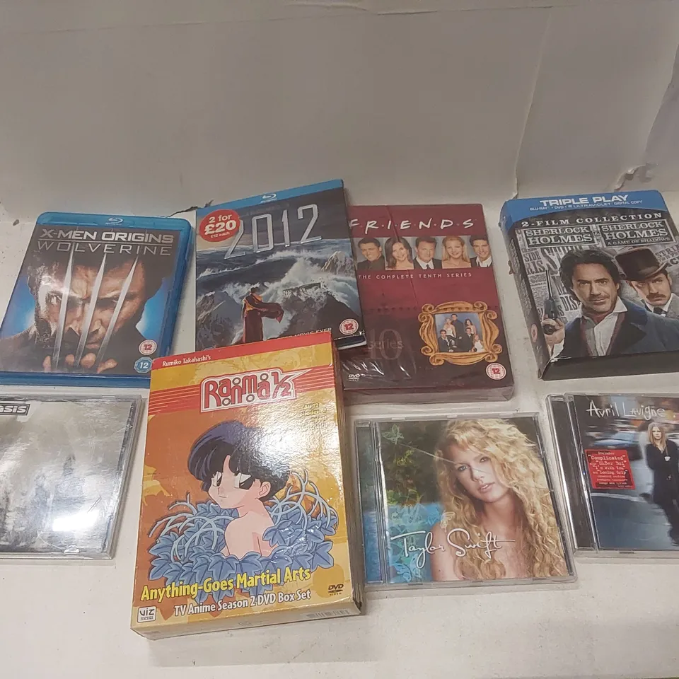 8x ASSORTED DVD'S/CD'S