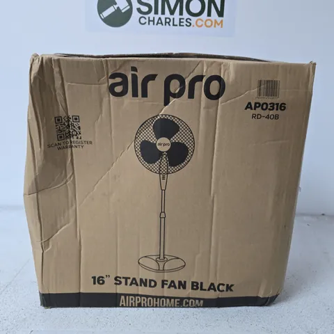 AIRPRO 16IN STAND FAN – BLACK