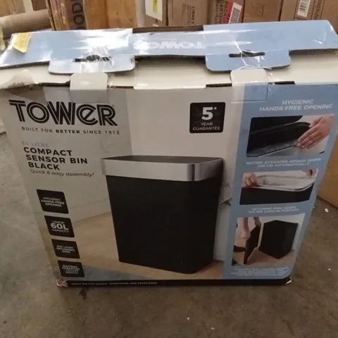 BOXED TOWER COMPACT SENSOR BIN, 60L (1 BOX)
