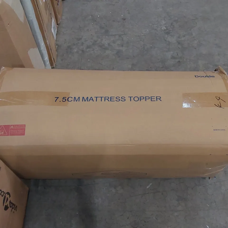 BOXED 7.5cm GEL MEMORY FOAM DOUBLE MATTRESS TOPPER (1 BOX)