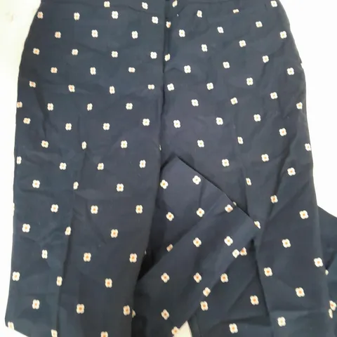 HOBBS BLUE FLORAL TROUSERS - UK 12