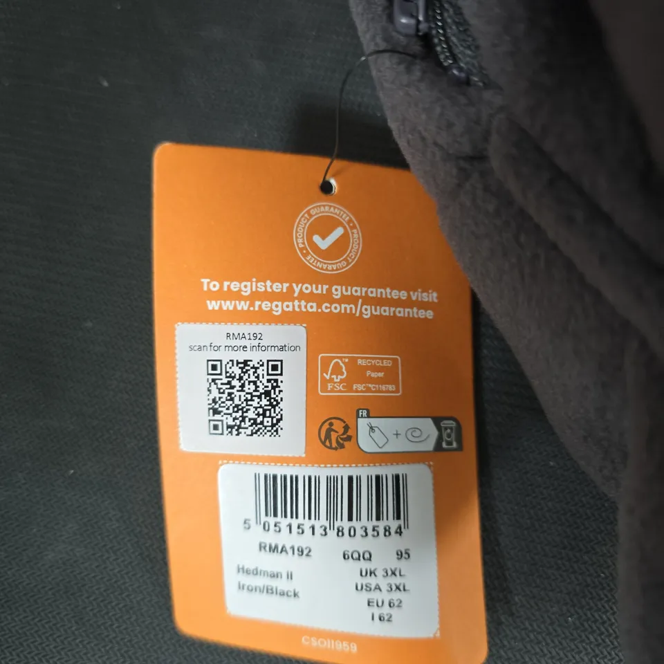 REGATTA GREAT OUTDOORS MEN'S FLEECE JACKET – BLACK, UK 3XL