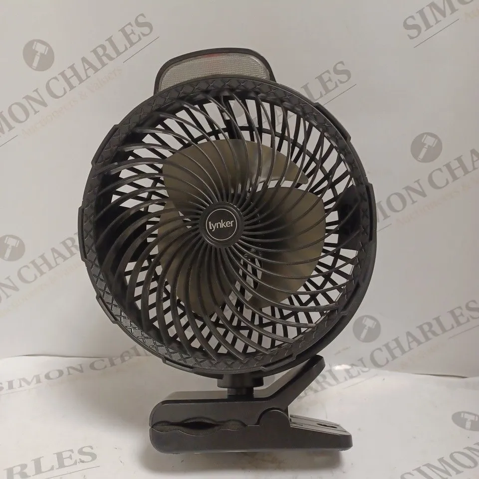 LYNKER WIRELESS BLACK DESK TOP FAN WITH LIGHT