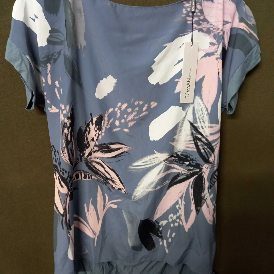 ROMAN FLORAL WOVEN TOP - 12