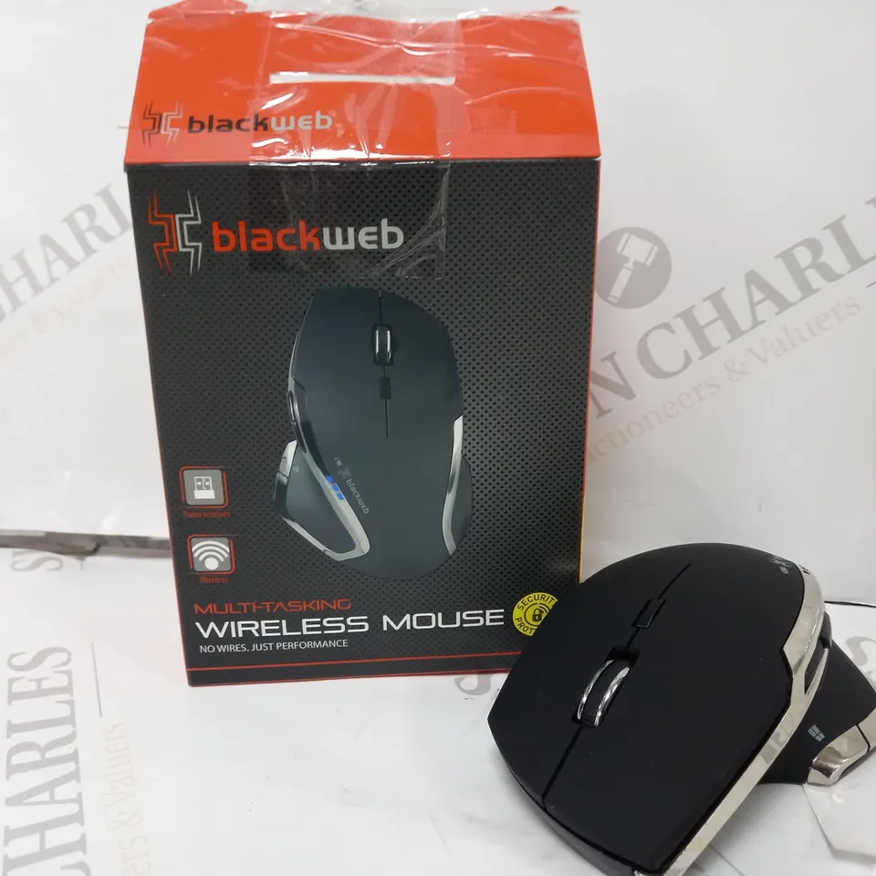 BOXED BLACKWEB MULTI-TASKING WIRELESS MOUSE - BLACK