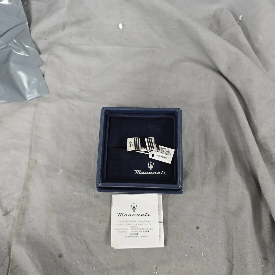 MASERATI BRANDED JEWELLERY PRESENTATION BOX WITH ACCESSORIES CUFF LINKS 