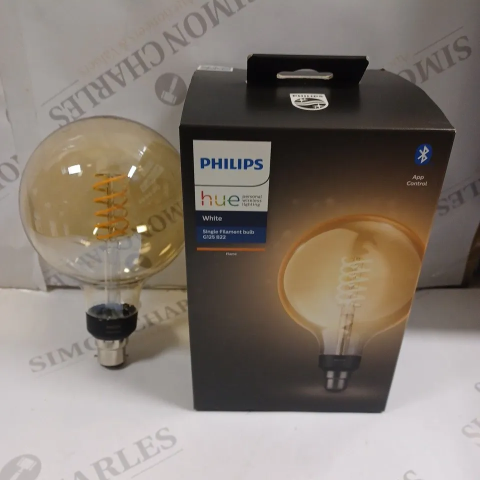 BOXED PHILIPS HUE WHITE SINGLE FILAMENT BULB - G125 B22