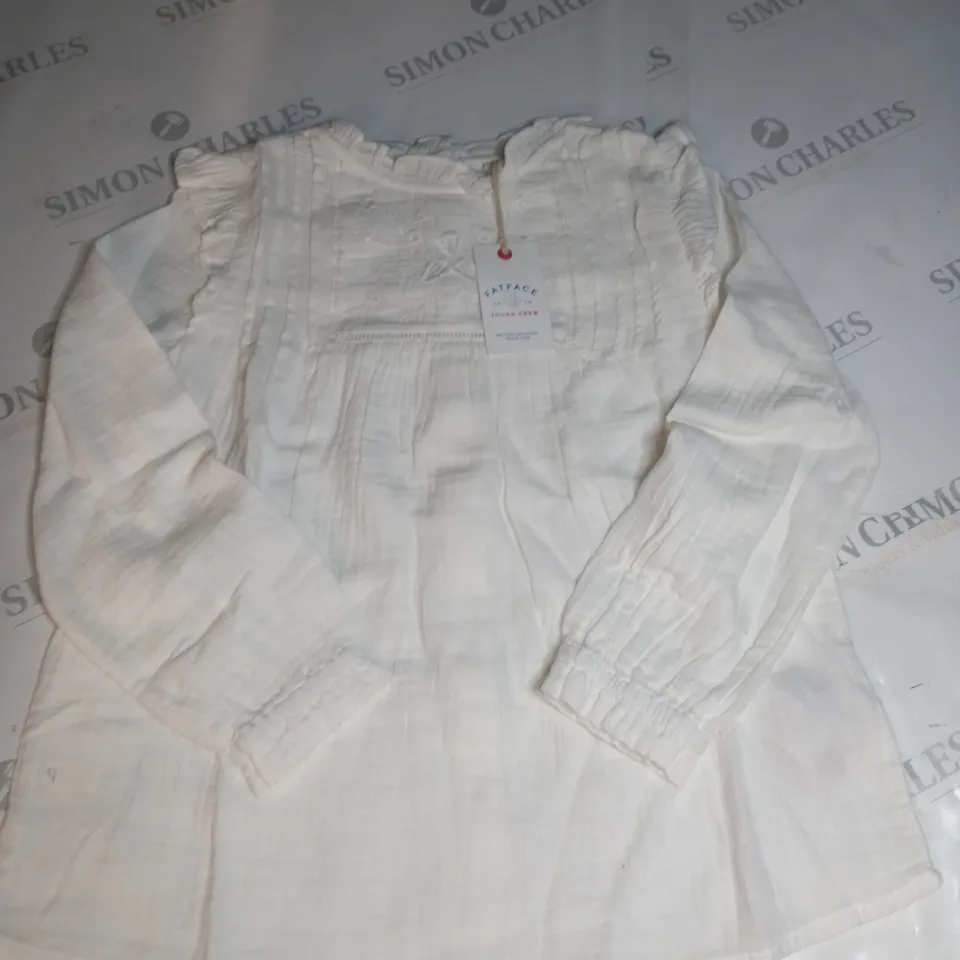 FATFACE GRACE FRILL BLOUSE SIZE 7-8 YEARS
