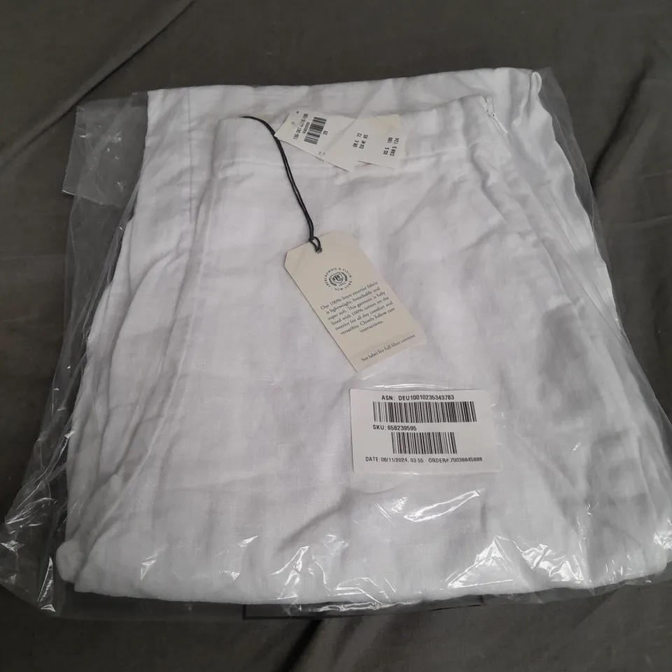 SEALED ABERCROMBIE & FITCH WHITE LINEN ULTRA HIGH WIDE TROUSERS - SIZE 29/8