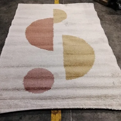 CANALE MACHINE WOVEN CREAM/PINK/RED/YELLOW INDOOR RUG 