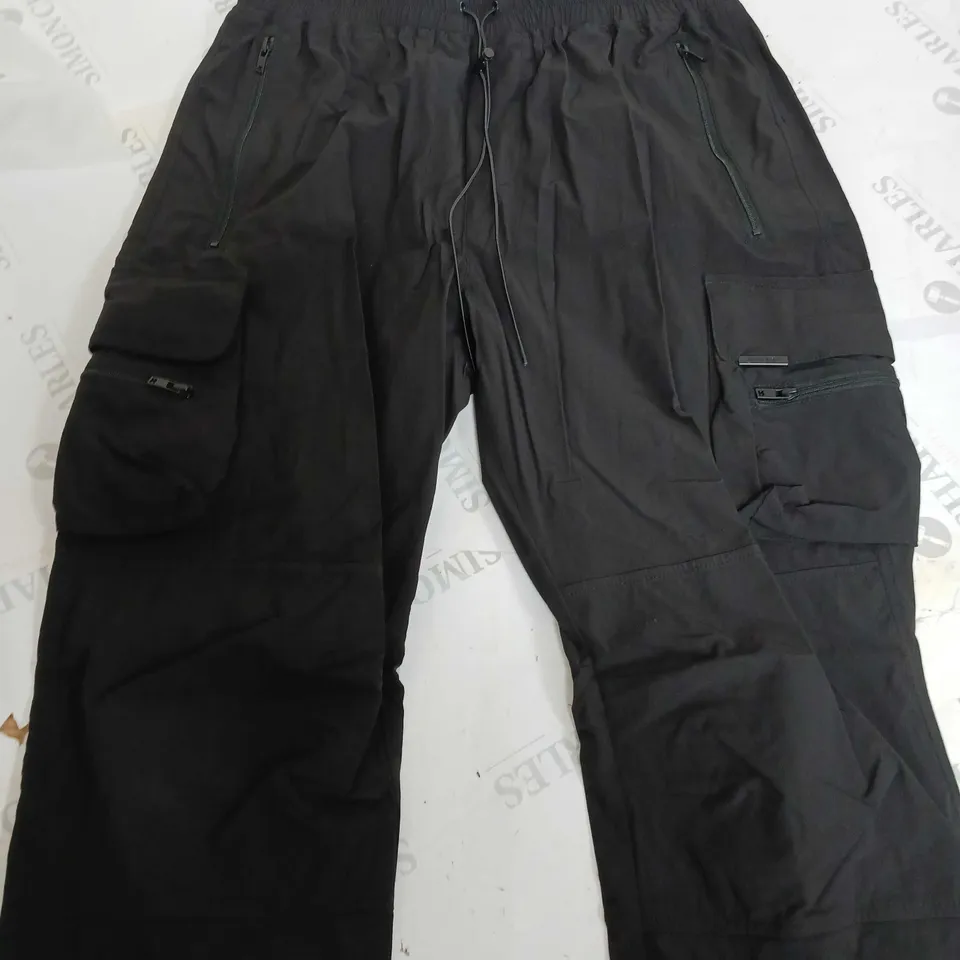 REPRESENT 24/7 BLACK CARGO PANTS - S