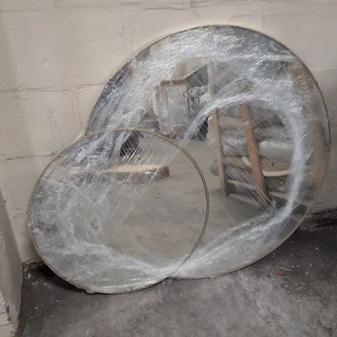 OSTRA ROUND MIRROR CHAMPAGNE FRAME 90Γ110CM