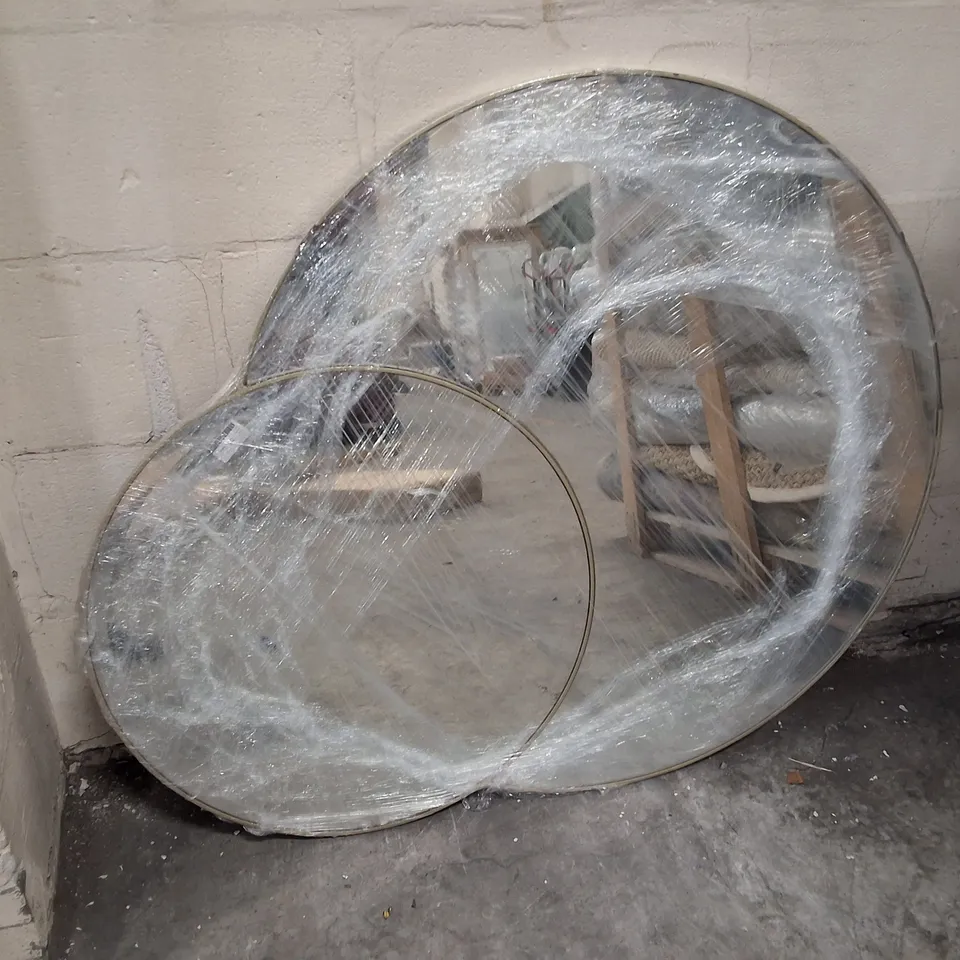 OSTRA ROUND MIRROR CHAMPAGNE FRAME 90×110CM