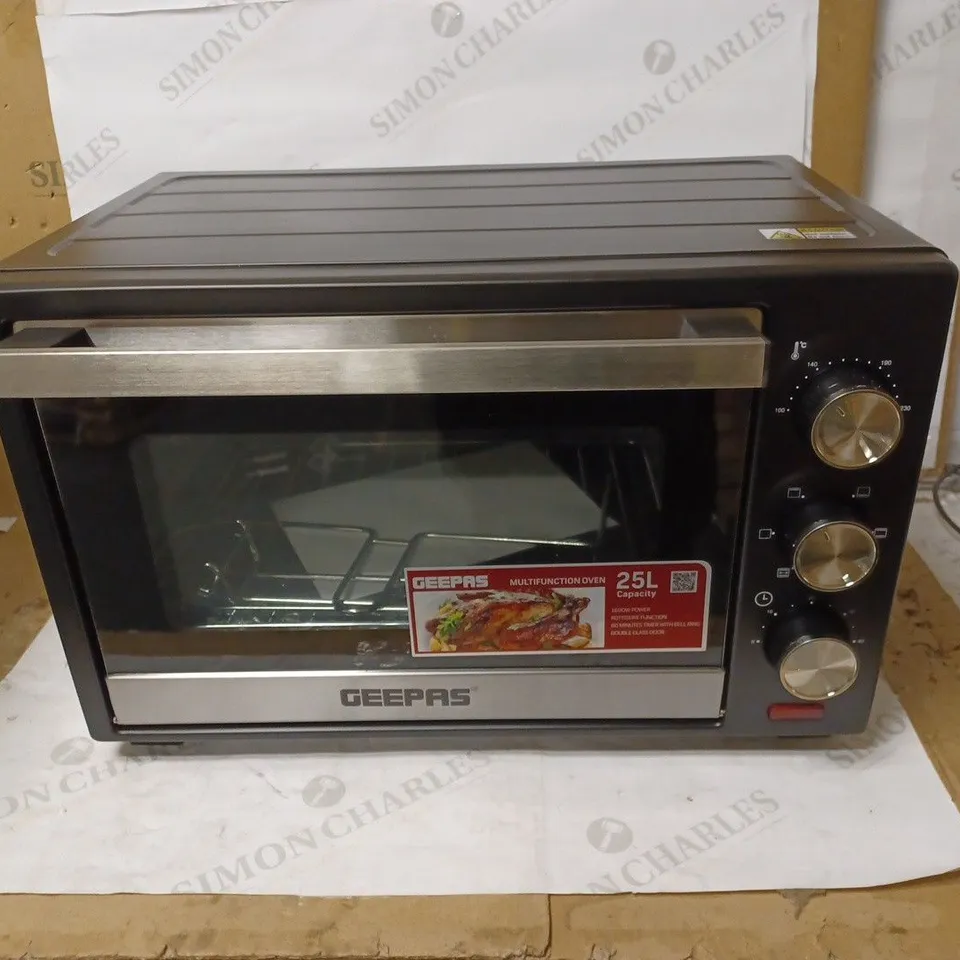 GEEPAS 25L MINI ROTISSERIE OVEN AND GRILL - GO34049UK