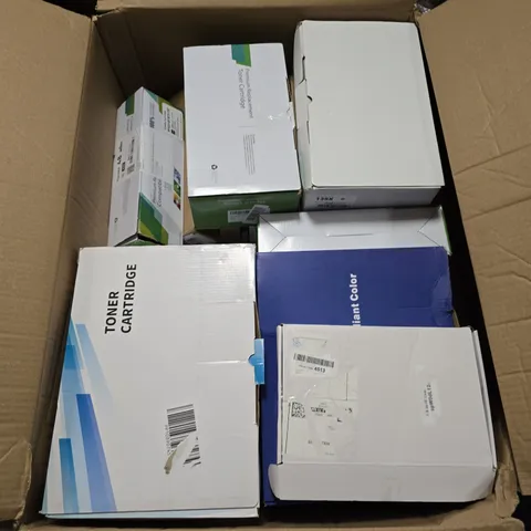 BOX OF APPROXIMATELY 10 ASSORTED PRINTER CARTRIDGES