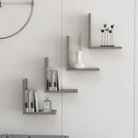 BOXED WESSON WALL SHELF -ANTHRACITE- 