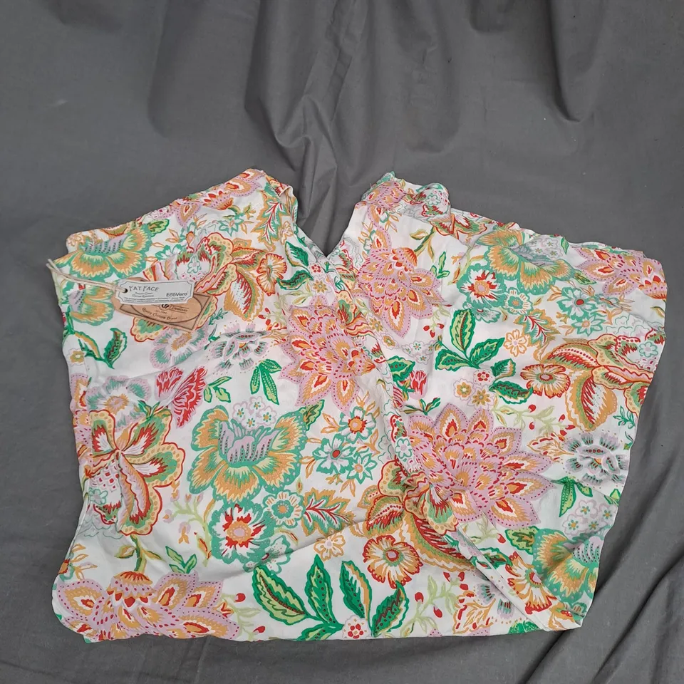 FATFACE FAYE PARADISE TROUSERS IN IVORY FLORAL SIZE 16