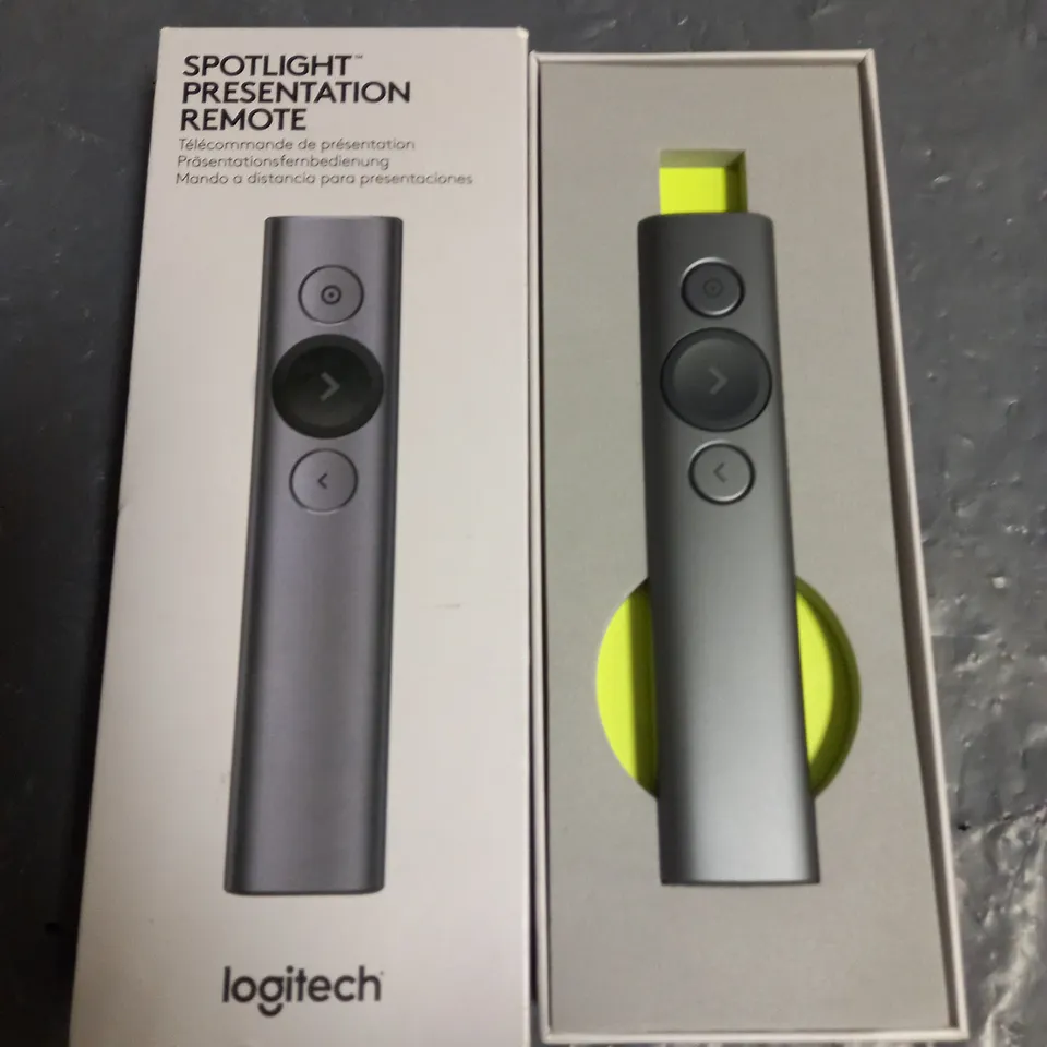 BOXED LOGITECH SPOTLIGHT PRESENTATION REMOTE