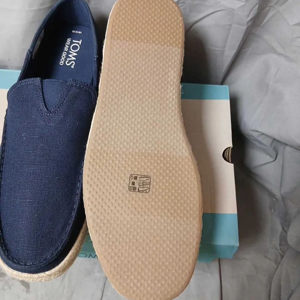 TOMS ALONSO LOAFER ROPE NAVY HERITAGE – MEN'S CANVAS/SUEDE, UK 12