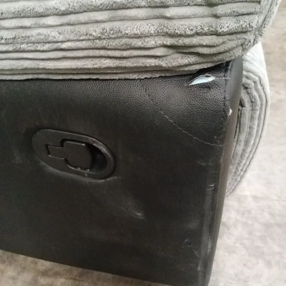 SIENNA FABRIC/FAUX LEATHER HIGH BACK 3 SEATER RECLINER SOFA RRP £849