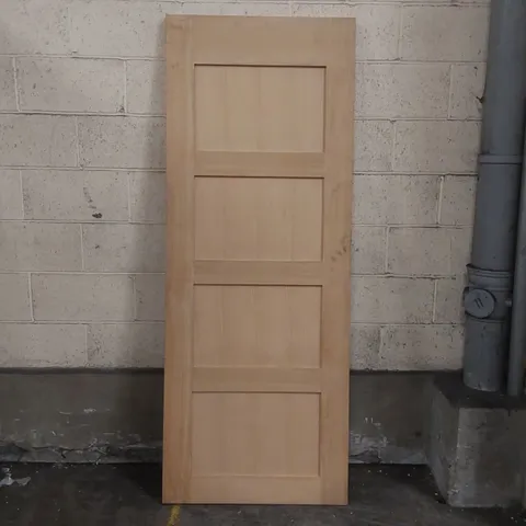 SOLID WOOD INTERNAL DOOR - APPROXIMATELY 198 x 76.3cm