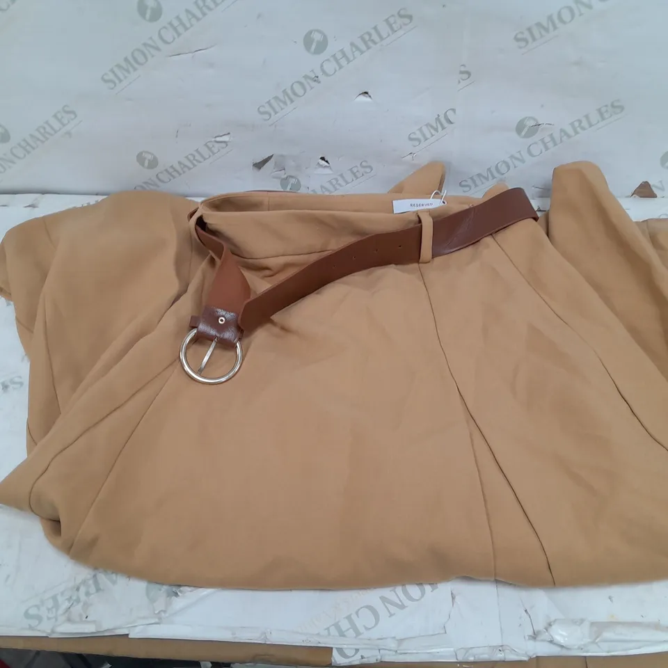 RESERVED SMALL LONG SKIRT BELTED IN BROWN 