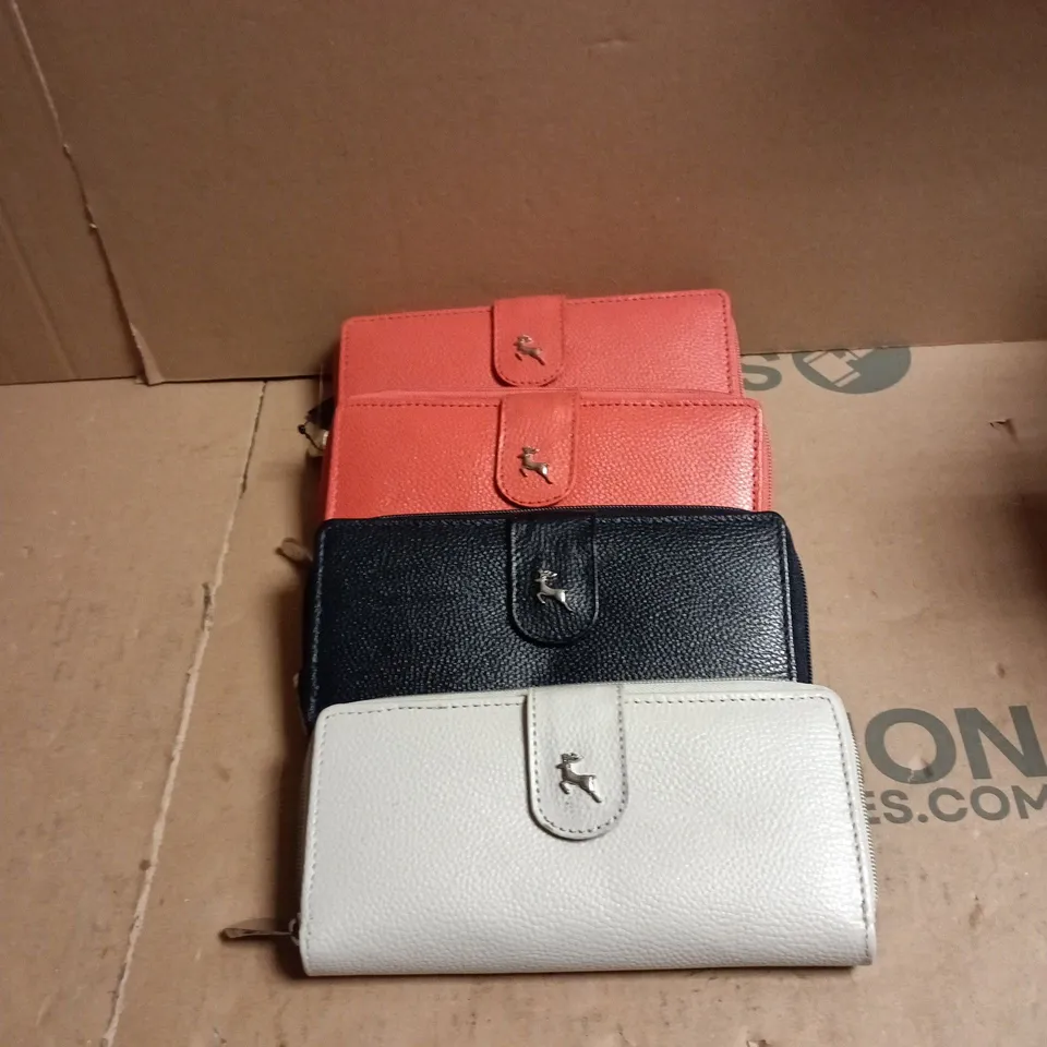 4 X ASSORTED ASHWOOD LEATHER PURSES