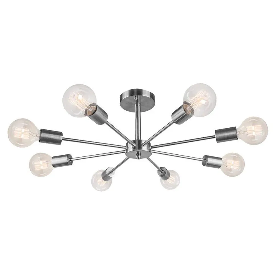 BOXED CAULFIELD 8 LIGHT 60CM SEMI FLUSH MOUNT 
