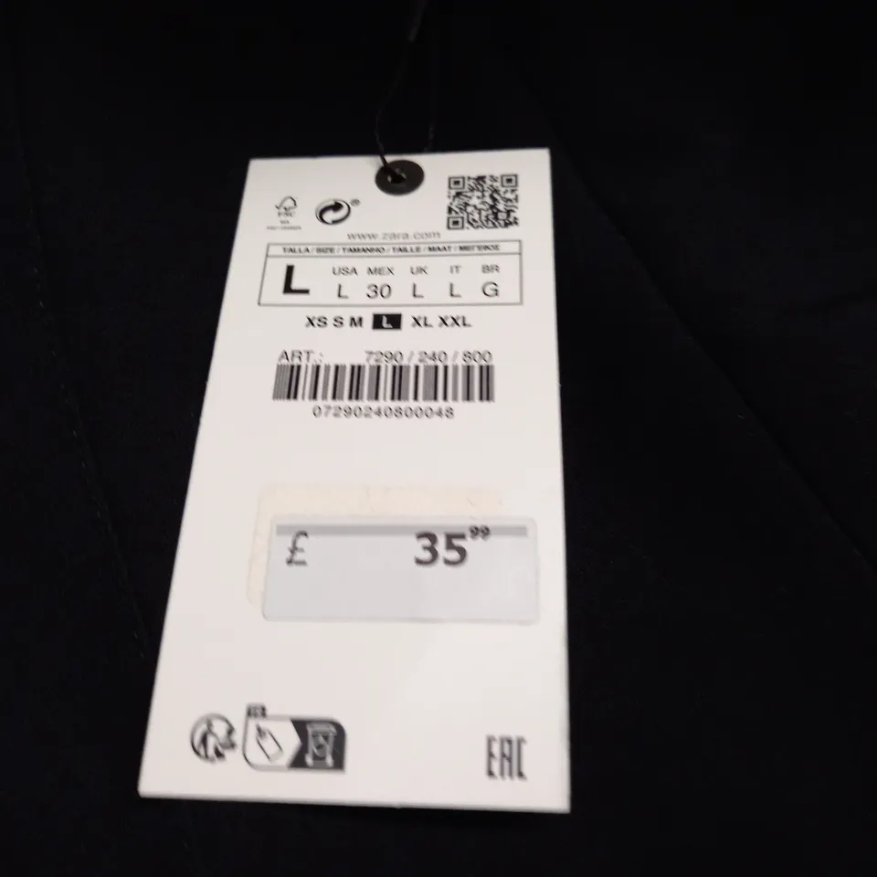 ZARA BLACK TROUSERS - L