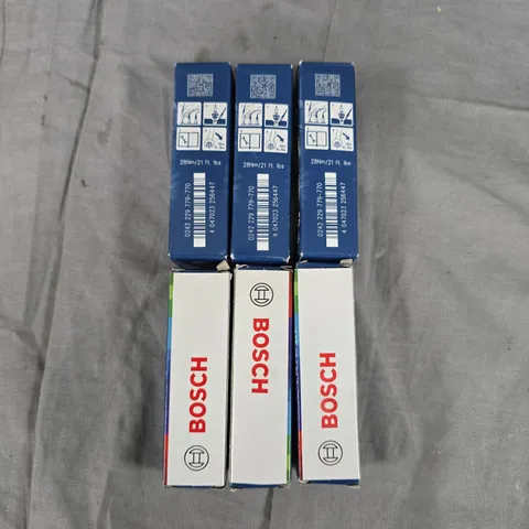 BOSCH SPARK PLUGS  – 6 BOXES (BLUE & WHITE PACKAGING)