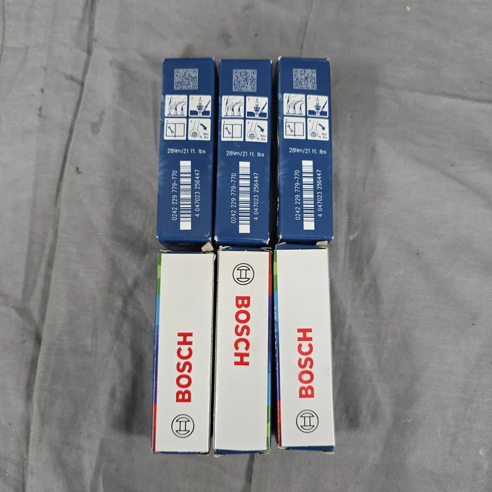 BOSCH SPARK PLUGS  – 6 BOXES (BLUE & WHITE PACKAGING)