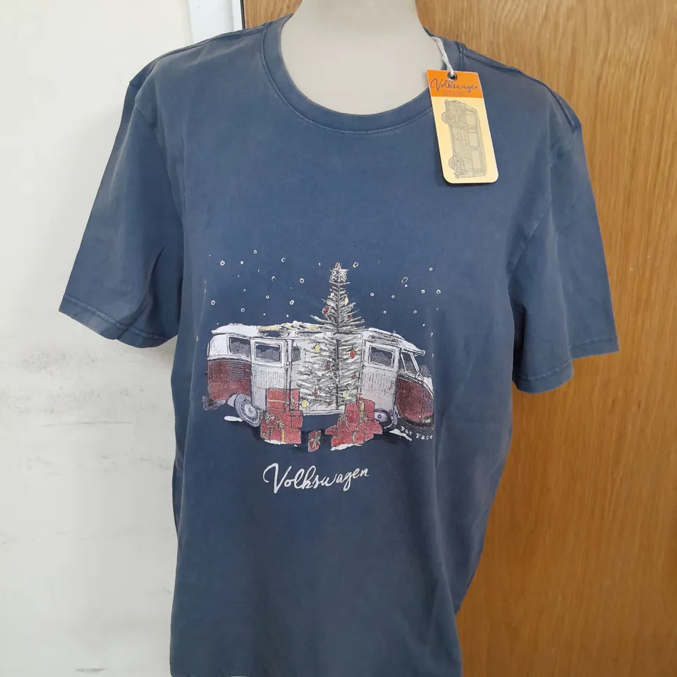 FATFACE OFFICIAL VOLKSWAGEN TSHIRT IN BLUE JEAN SIZE XL