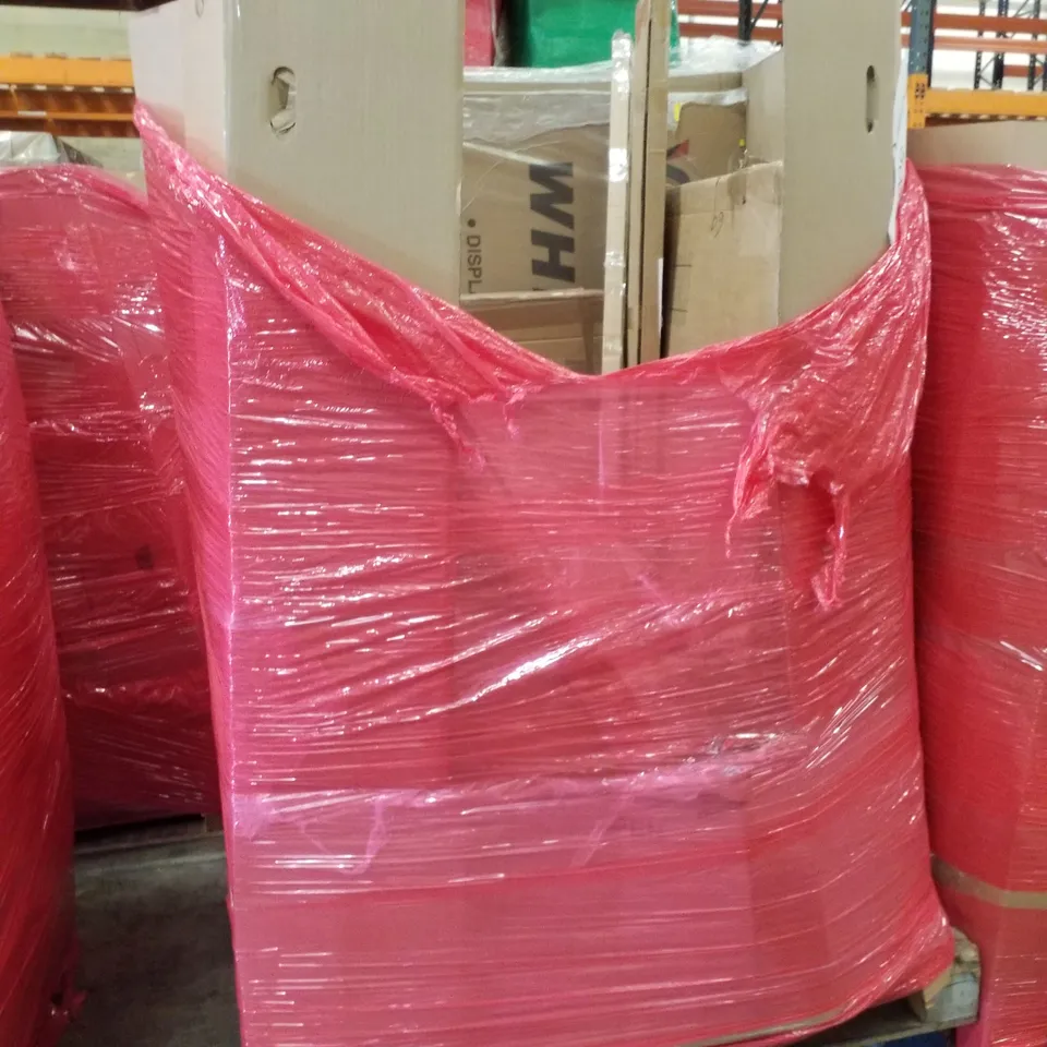PALLET CONTAINING ASSORTED PRODUCTS INCLUDING WALL MOUNTED DOORWAY PULL UP BAR, PRESSURE WASHER, STORAGE CASE, TELESCOPIC LADDER & METAL GARDEN FENCE