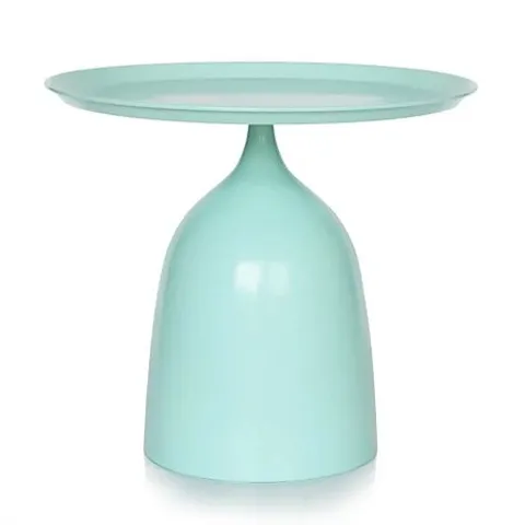 GARDEN STORIES SORBET COLLECTION INDOOR OUTDOOR METAL PEDESTAL SIDE TABLE
