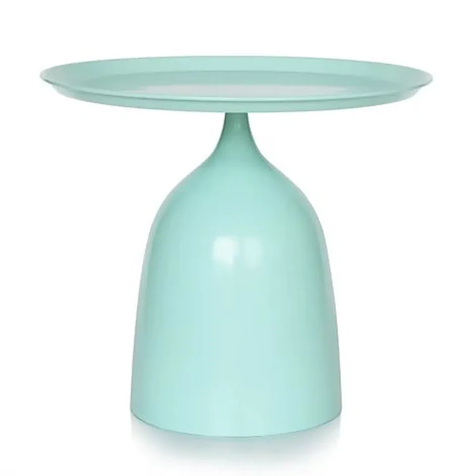 GARDEN STORIES SORBET COLLECTION INDOOR OUTDOOR METAL PEDESTAL SIDE TABLE