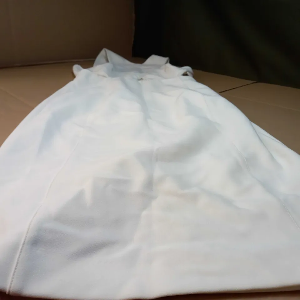 KAREN MILLEN CREAM FORM FITTING MIDI DRESS - SIZE 12