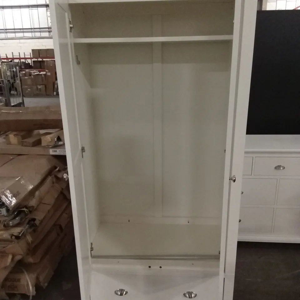 QUALITY DESIGNER HAMPSTEAD WHITE DOUBLE WARDROBE