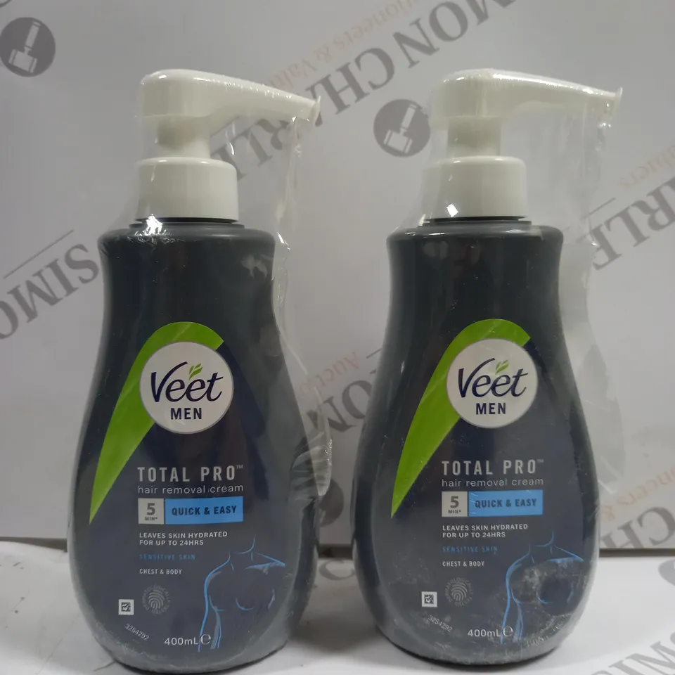 2 X VEET MEN HAIR REMOVAL CREAM, CHEST & BODY