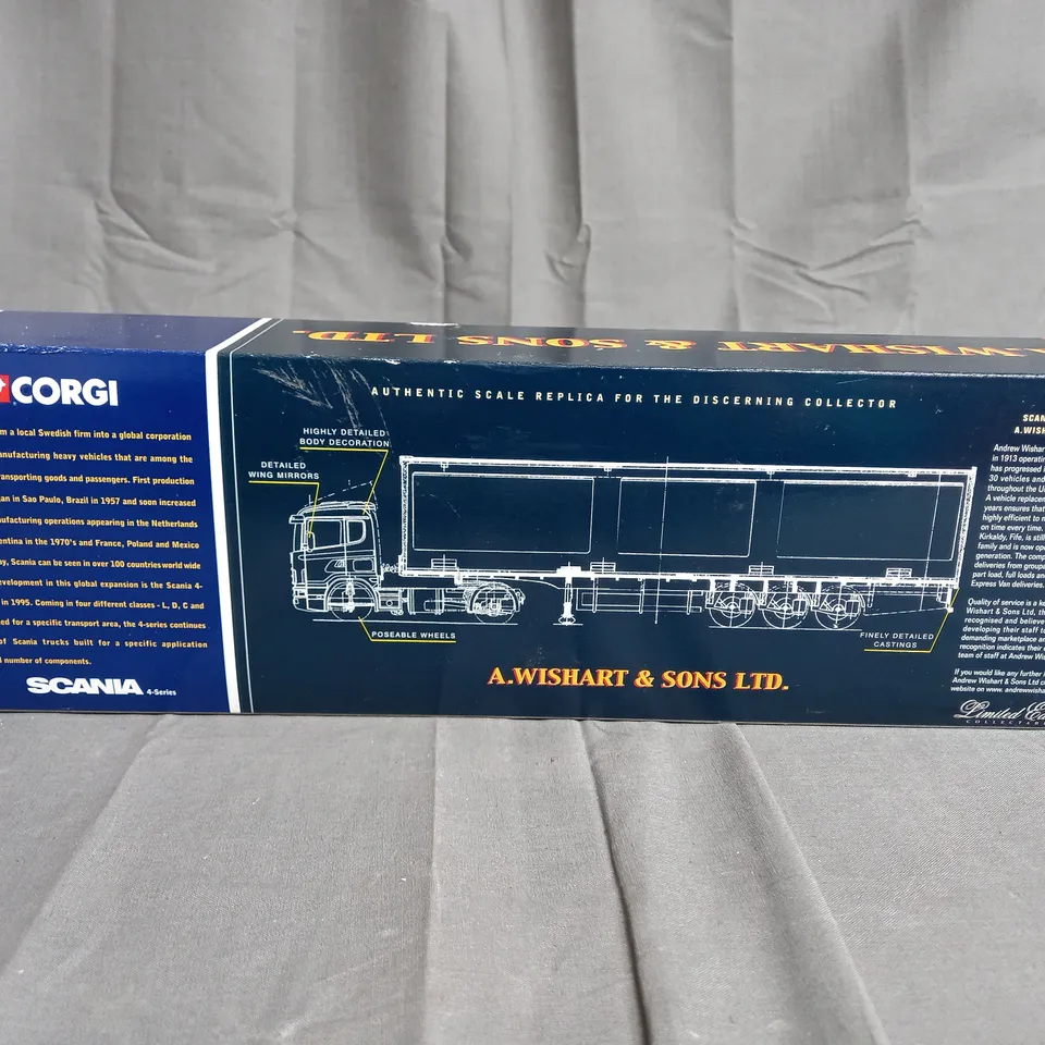 CORGI CC12201 SCANIA CURTAINSIDE - A.WISHART AND SONS LTD