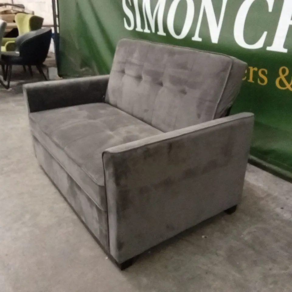 QUALITY DESIGNER SMALL 2 SEATER FABRIC SOFA BED