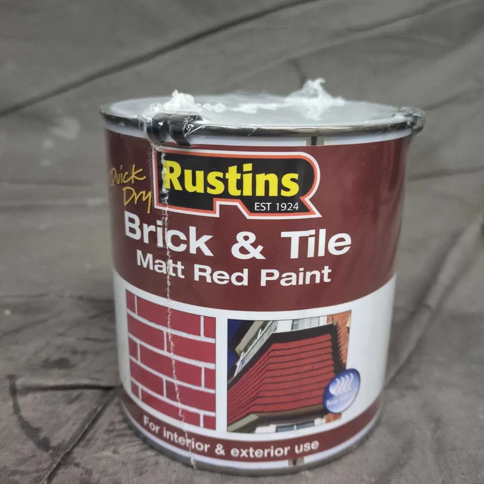 RUSTINS BRICK & TILE MATT RED PAINT – INTERIOR & EXTERIOR USE - 1L