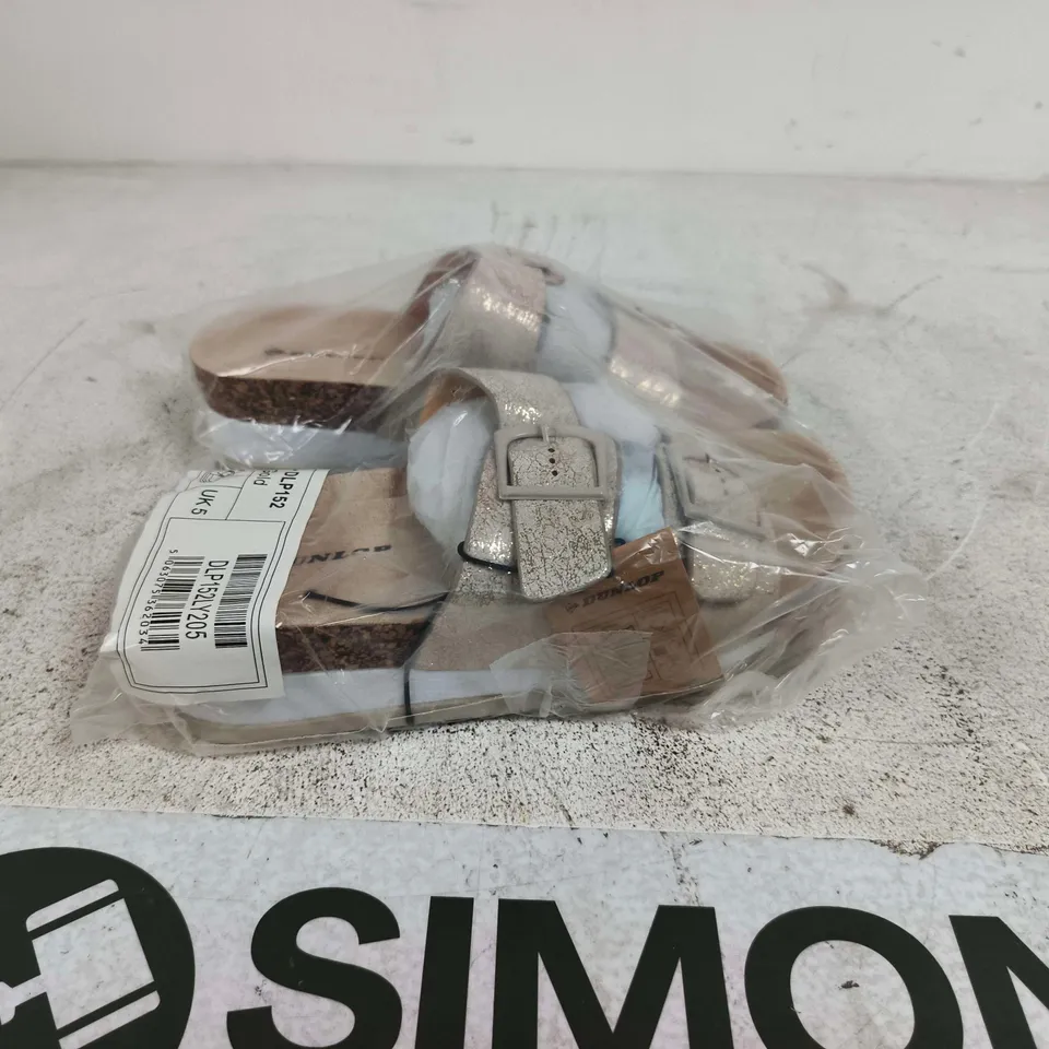 DUNLOP FERN LIGHT GOLD SANDALS UK 5 UNBOXED