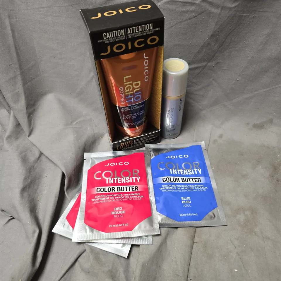 APPROXIMATELY 15 ASSORTED JOICO COSMETICS ITEMS TO INCLUDE DUO LIGHT COPPER, COLOR BUTTER, TNT SHOT, ETC - COLLECTION ONLY