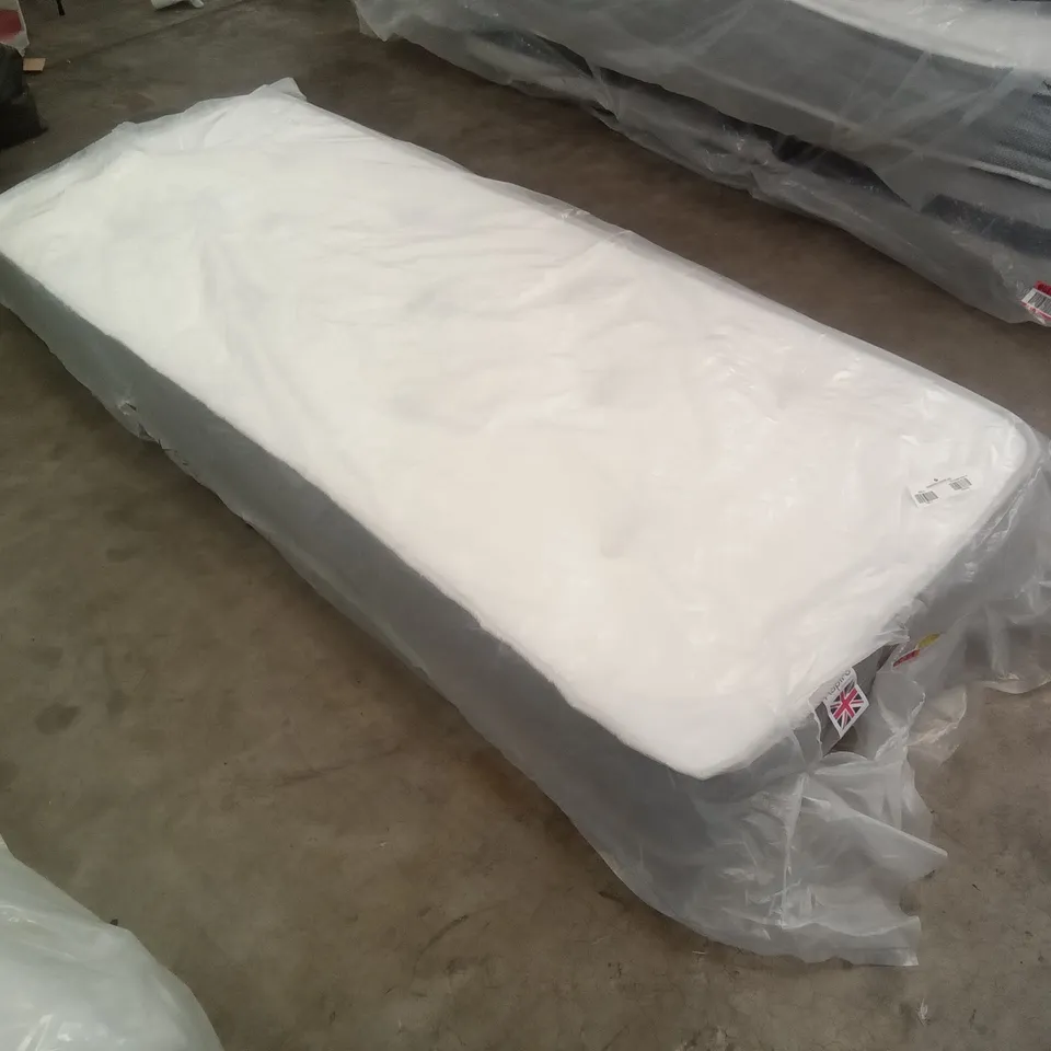 QUALITY BAGGED NATURAL OPEN COIL SPRING SMALL SINGLE 2'6" MATTRESS 
