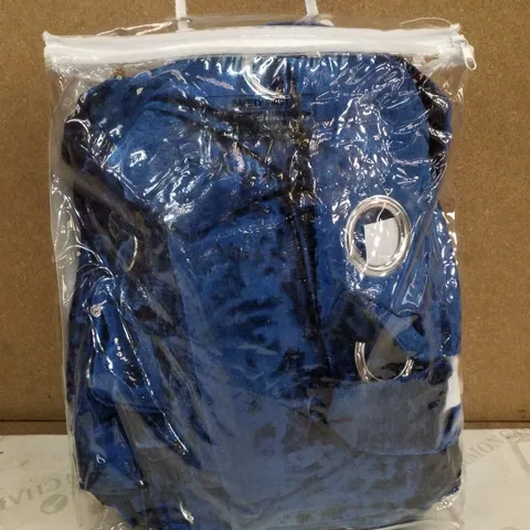ADELEN VELVET BLACKOUT CURTAIN PAIR - 168×229CM - BLUE
