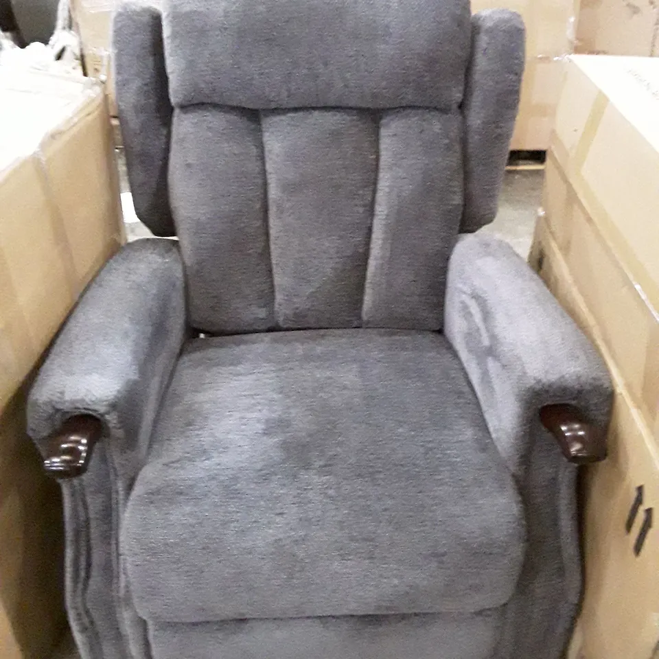 DESIGNER EASY CHAIR GREY FABRIC 
